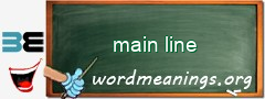 WordMeaning blackboard for main line